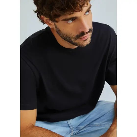 Camiseta Básica Lisa Masculina Comfort Super Cotton Algodão Manga Curta Gola Redonda