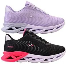 Kit 2 Tênis Feminino Treino Academia Corrida Caminhada