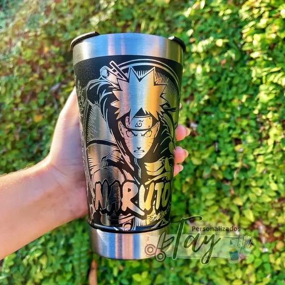 Copo Térmico NARUTO  Personalização em 360 Graus 473 ML Personalizado Time