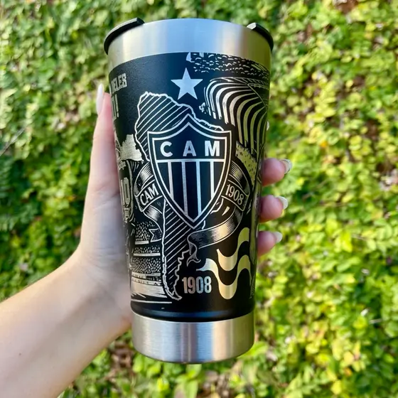 Copo Térmico Personalização GALO em 360 Graus  473 ML Personalizado Time