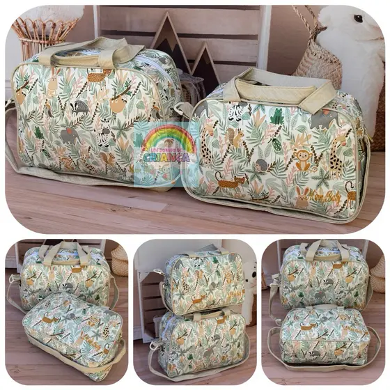 Kit Bolsa Maternidade Tema Menina Menino Bolsa Grande na Promoção