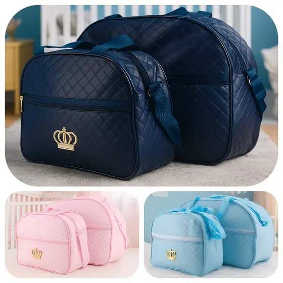 Kit Bolsa de Fralda Mala do Bebe Ideal para mamadeira e acessórios do neném
