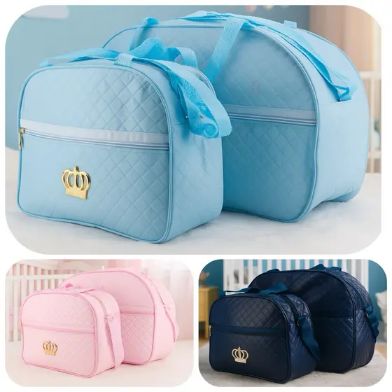 Kit Bolsa Maternidade Grande Na Promoção Bebe Menino Menina Rosa