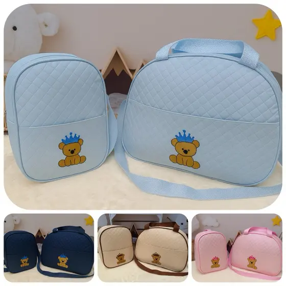 Kit Bolsa Maternidade 2 Peças Bolsa e Mochila Do Bebe Menina ou Menino
