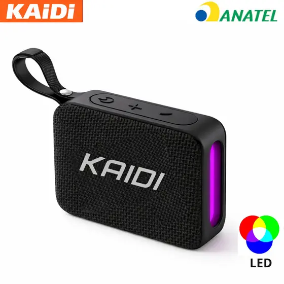 Caixa De Som Bluetooth Caixinha Portátil e Potente Led Rgb A Prova D'água