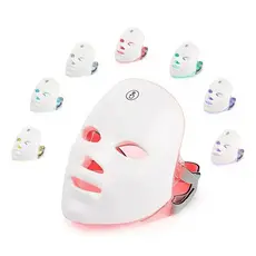 Máscara Facial LED 7 Cores Fototerapia – Rejuvenescimento, Clareamento e Redução de Porosveis