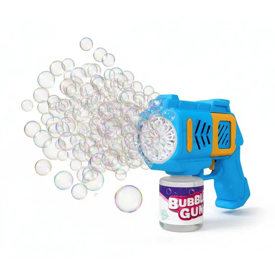 Lança Bolhas de Sabão com Luz Brinquedo Infantil Arminha de Bolha Diversão Crianças - Azul