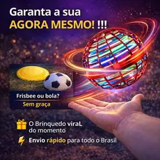 Bola Voadora LED Infantil Spinner Boomerang UFO Brinquedo Voador com Luz Recarregável