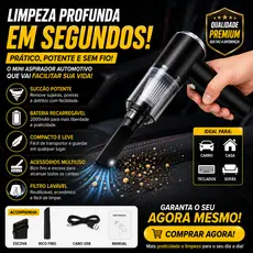 Mini Aspirador De Pó Usb Portátil Completo Linha Premium Carro E Casa