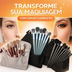 Kit 13 Pçs Pincéis de Maquiagem Com Bolsa de Veludo Contorno Profissional Cores Sortidas