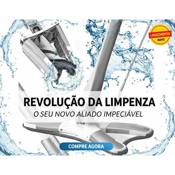 Mop Twist Giratório com Torção – Limpeza Rápida, Prática e Sem Sujar as Mãos | Microfibra Reutilizável 360°