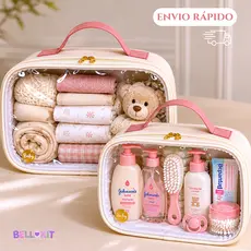 Kit 2 peças Necessaire organizadora transparente para itens de higiniene