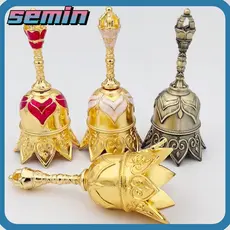 Sino De Mão SEMIN , Igreja Rosa Com Som De Metal Bronze Casamento Retrô