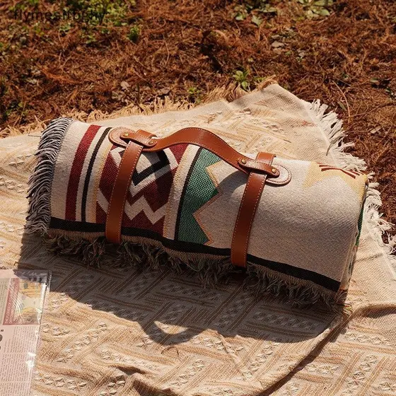 flym Cobertores Tribais Indianos Ao Ar Livre Tapetes Acampamento Piquenique Cobertor Boho Decorativo Cama Xadrez Sofá De