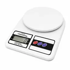 Balança Digital de Cozinha original line 10kg Alta Precisão 1g LCD Função Tara Eletrônica Culinária Branca