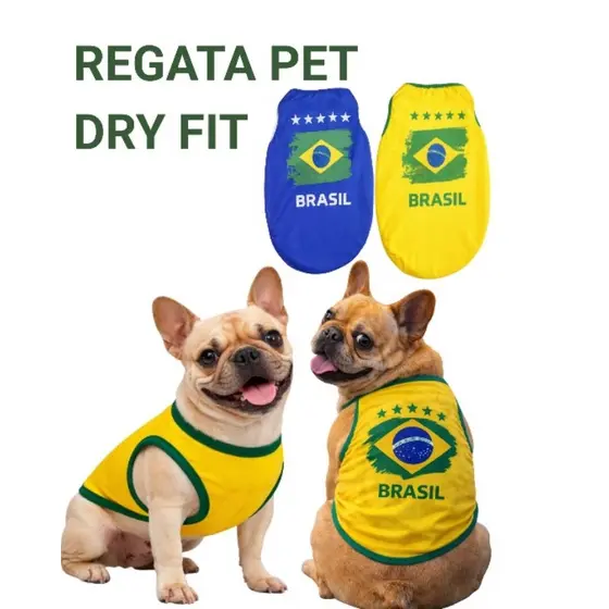 Capinha Fantasia Brasil Torcedor – Roupa Temática para Pets