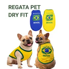 Capinha Fantasia Brasil Torcedor – Roupa Temática para Pets