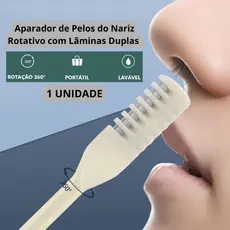 KIT Aparador de Pelos do Nariz 2 Unidades Lâmina Dupla Aço Inoxidável Rotativa 360 graus Alta Qualidade
