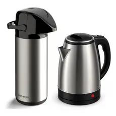 Kit Garrafa Térmica 1L + Chaleira Elétrica 1,8L 110v OU 220v - Unitermi