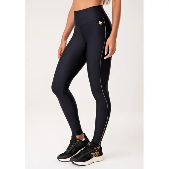 LEGGING FITNESS FEMININA COM DETALHE EM LUREX LUSH DLK