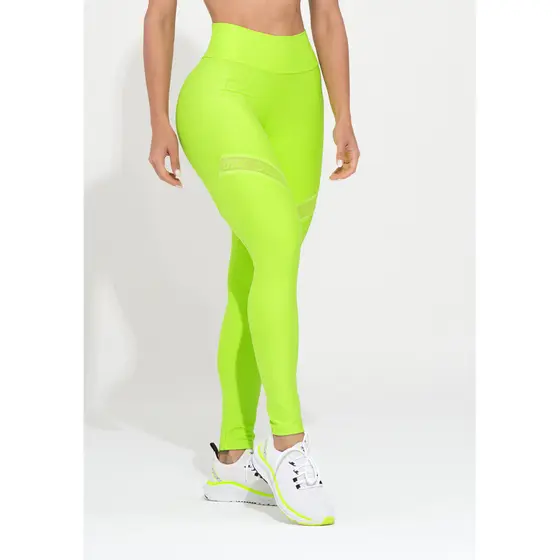 LEGGING FITNESS FEMININA COM RECORTE E ELÁSTICO VAZADO ACTION DLK