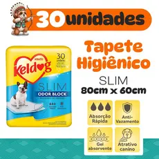 30 Unidades, Tapete Higiênico 80cm por 60cm, Slim, Gel Absorvente, Anti Vazamento, Petkids