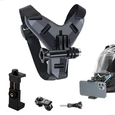 Suporte de Capacete Queixo Para Câmera de Ação Go Pro e Celular Suporte GoPro Sjcam Smartphone