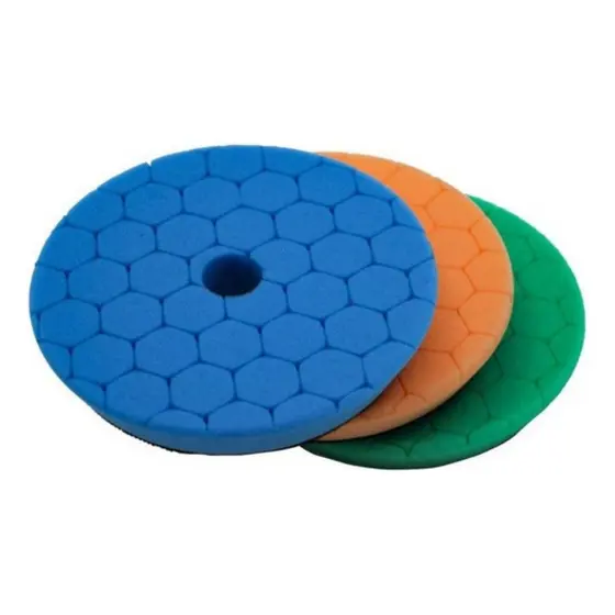 3 Peças Boina De Espuma Polimento Corte Lustro Refino 5'' Novo
