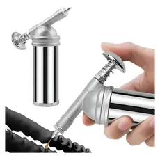 Mini Pistola de Graxa Manual Portátil com Bico Agulh