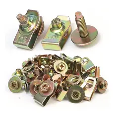 Kit 10 Parafusos + 10 Porcas Clip Tipo U Para Fixação Automotiva
