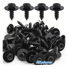 Kit 50 Parafusos Autorroscantes Para-choque Carro 24mm Fixação Automotiva Universal
