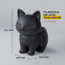 Vaso Cachepot em Formato de Gato para Plantas e Decoração - Várias Cores
