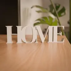 Letreiro Decorativo Sofisticado da Palavra "HOME" para Sala, Quarto, Escritório - Cores e Tamanhos