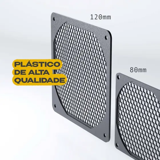 Kit 2 Grades para Fan / Cooler de 80, 92, 120 ou 140mm - Várias Cores para o Setup - Estilo Colméia