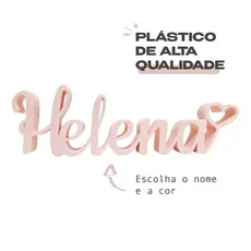 Letreiro Decorativo com Nome Personalizado para Chá de Bebê, Aniversário, Decoração para Quarto - Várias Cores
