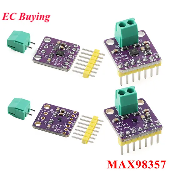 MAX98357A I2S Módulo Amplificador De Áudio Classe D Placa Amplificadora De Potência ETE EWL TQFN-16 BGA-9 Soldada Não