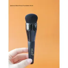Cici Pincel de maquiagem preto esférico Mineral fundação pincel Blush ferramenta de maquiagem pincel de fibra Super maci