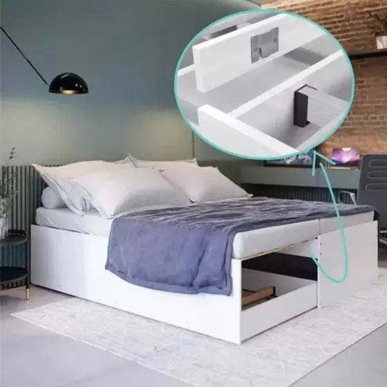 Bicama Solteiro Matrix 3 em 1 com Colchão 88x188 cm – Auxiliar Vira Casal