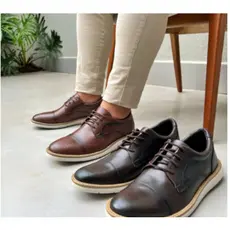 Sapato Oxford Masculino Liso Confortavel Moderno Sapato Social Masculino Oxford Top de Linha Trevix