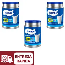 Leite em Pó Integral Itambé 380g Kit 3