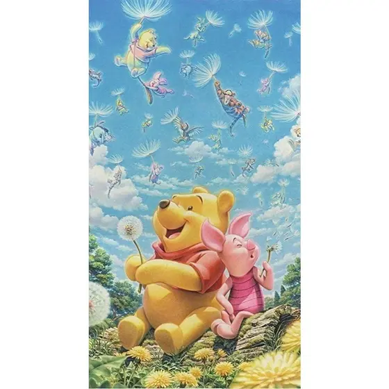 TOALHA BANHO PRAIA PISCINA - URSINHO POOH - MENINA MENINO