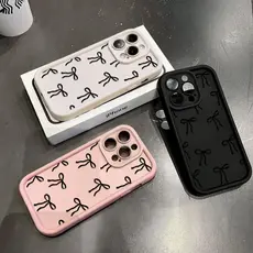 Capinha Capa Para iPhone 11 12 13 14 15 16 Pro Max Plus 17 AIR PRO MAX XR Laço de fita Silicone Anti-impacto