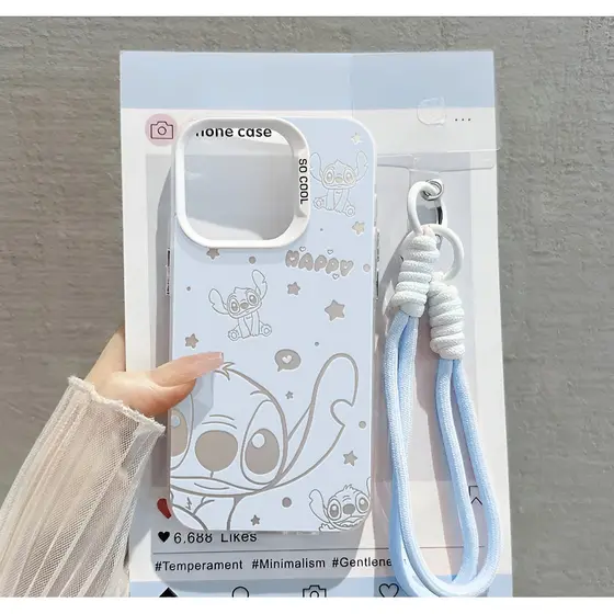 Capinha Capa Para Samsung A16 A54 A16 A34 A23 A05 A55 A35 S20 21 22 23 24 S25 FE Ultra M23 34 Stitch anti-impacto