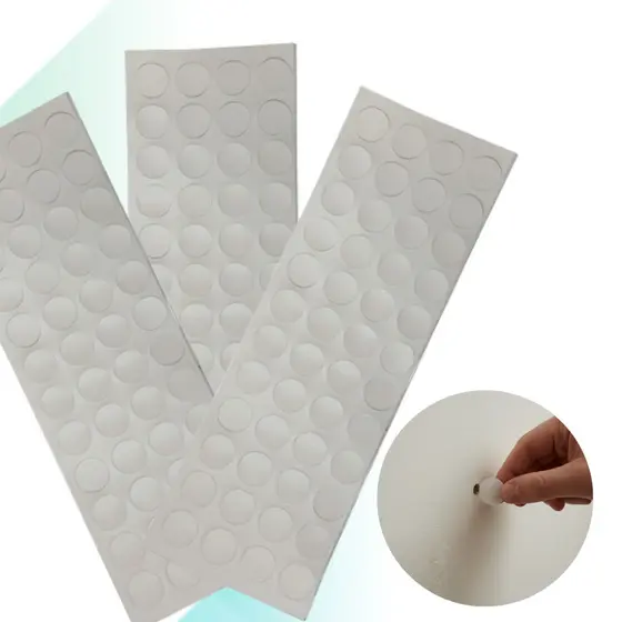 Tapa Furo Adesivo PVC Branco TX 13mm Cartela Plástico Texturizado para Móveis MDF/MDP, Reparo