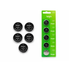 Bateria Elgin CR2032 3V Lithium Kit com 5 Unidades Alta Performance Controle Relogio e Calculadora