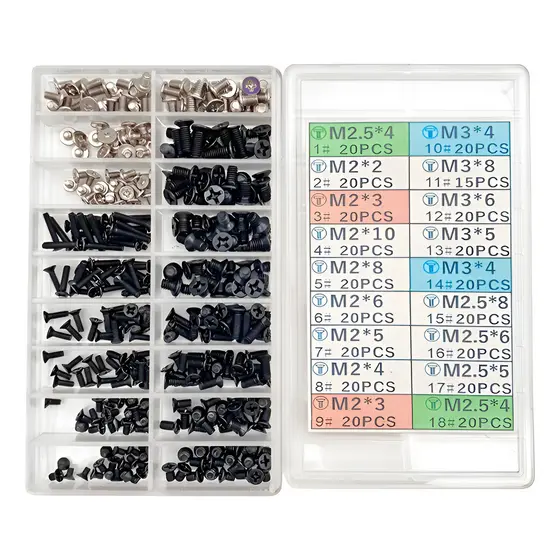 Kit 350 Mini Parafusos Notebook Pc Hd M2 M3 M2.5 Eletronicos