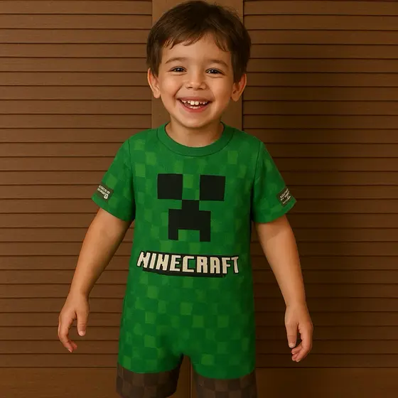 Fantasia Infantil Minecrat Menino – Envio Imediato