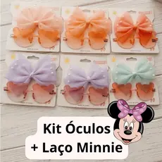 Kit Óculos de Sol Infantil Hello Kitty Laço de Cabelo - Proteção, Design Moderno, Material Leve e Resistente