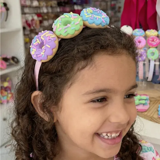 Tiara De Cabelo Para Crianças Doce Multi Cor Macio Artesanal Cabeça Banda Meninas Fita