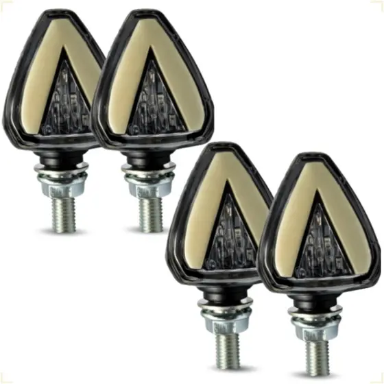 Kit Piscas Led Seta Triangular Moto Fan 125 150 / Cb Twister / CB300 / Xre 300 / CG Universal